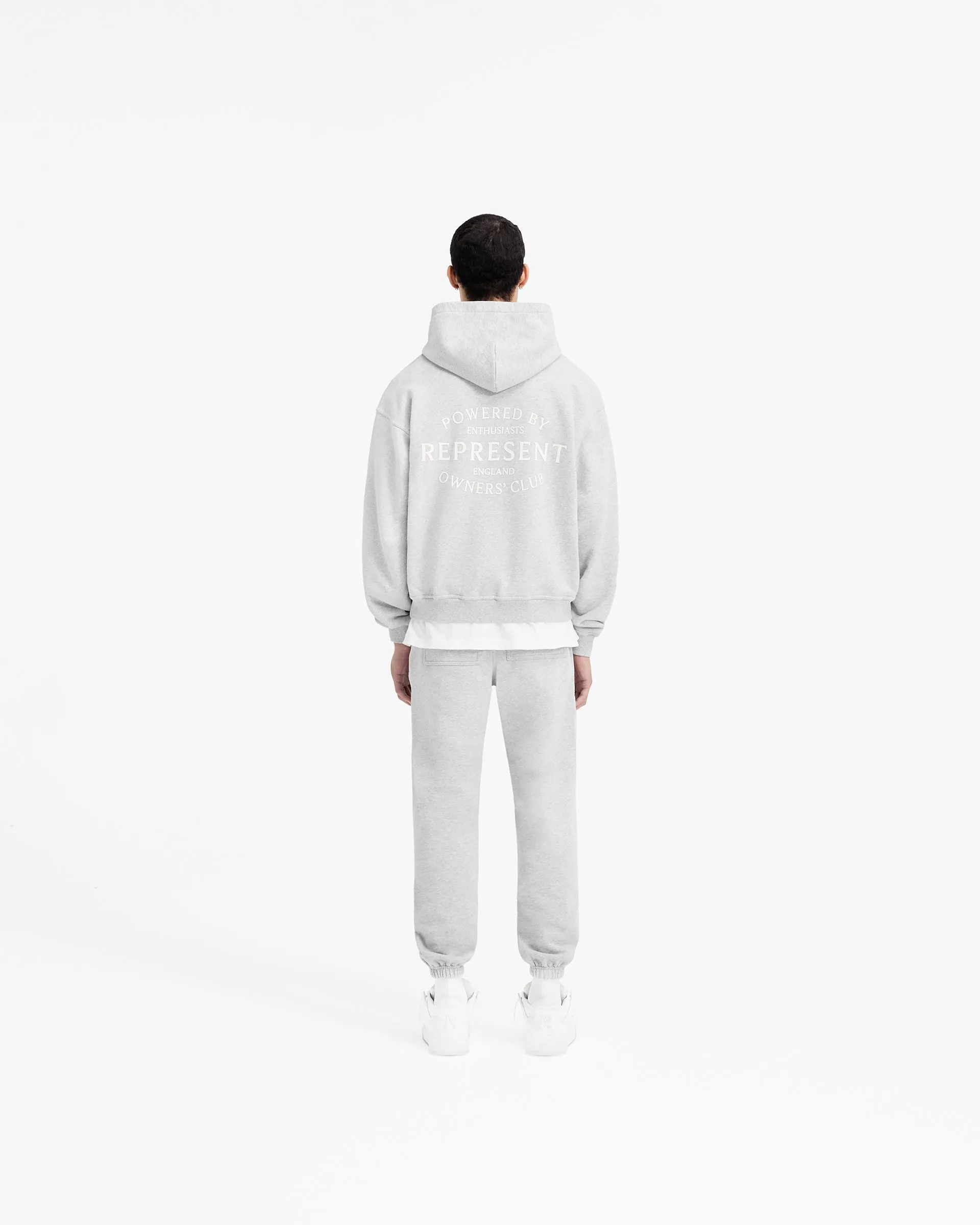 Represent Owners Club Stamp Zip Up Hoodie - Ash Grey