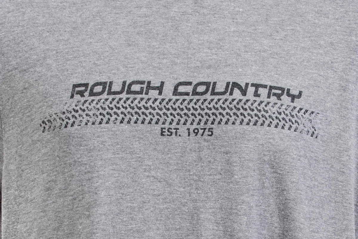 Rough Country T-Shirt - Horizontal Tread - Grey - 2XL