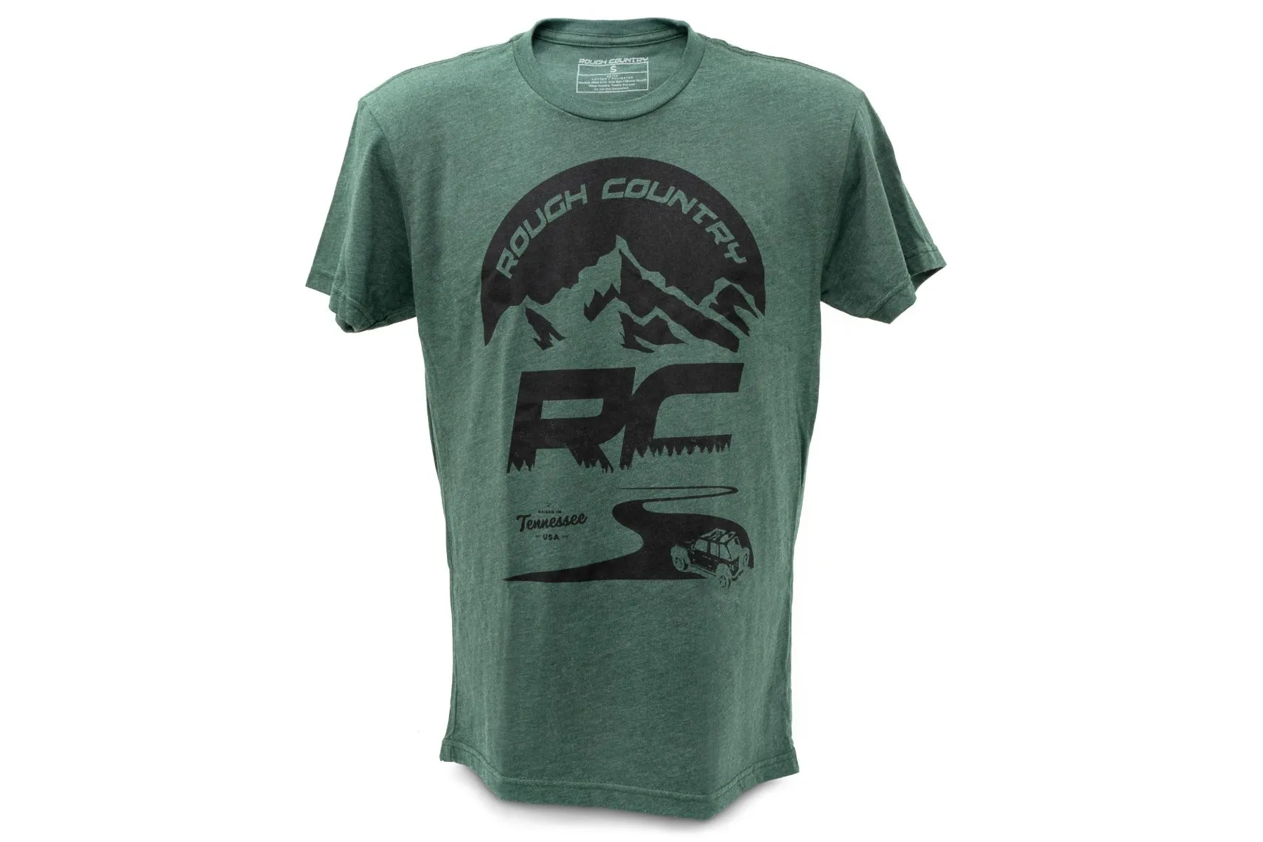 Rough Country T-Shirt - RC Mountains - Forest Green - 2XL