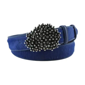 Royal Blue Pony Hair Coral Reef Belt