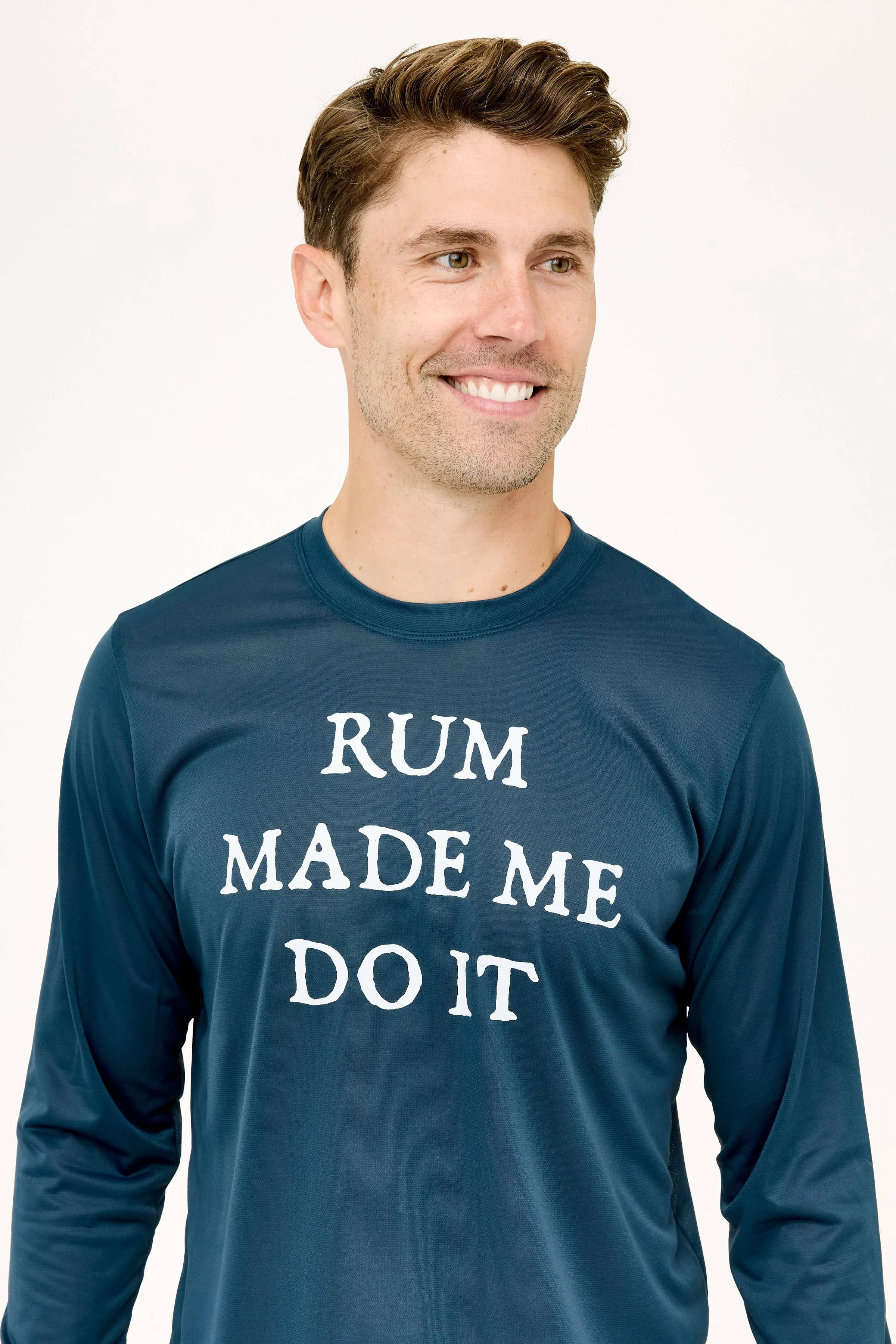 Rum Made Me Do It UPF50 Shirt - Midnight Navy