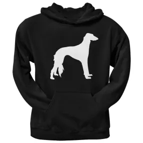 Saluki Silhouette Black Adult Hoodie