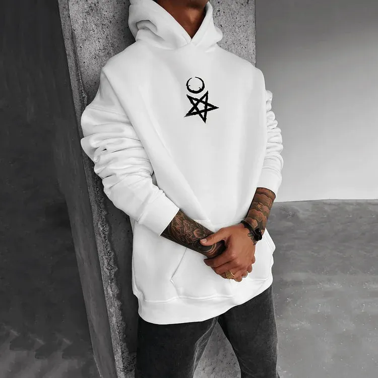 Satan Totem Print Pullover Sweatshirt