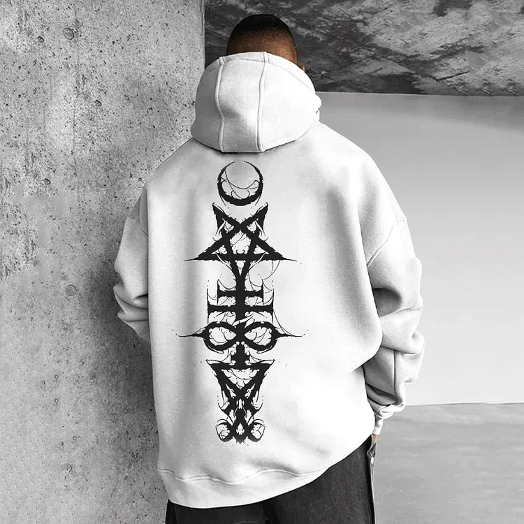 Satan Totem Print Pullover Sweatshirt