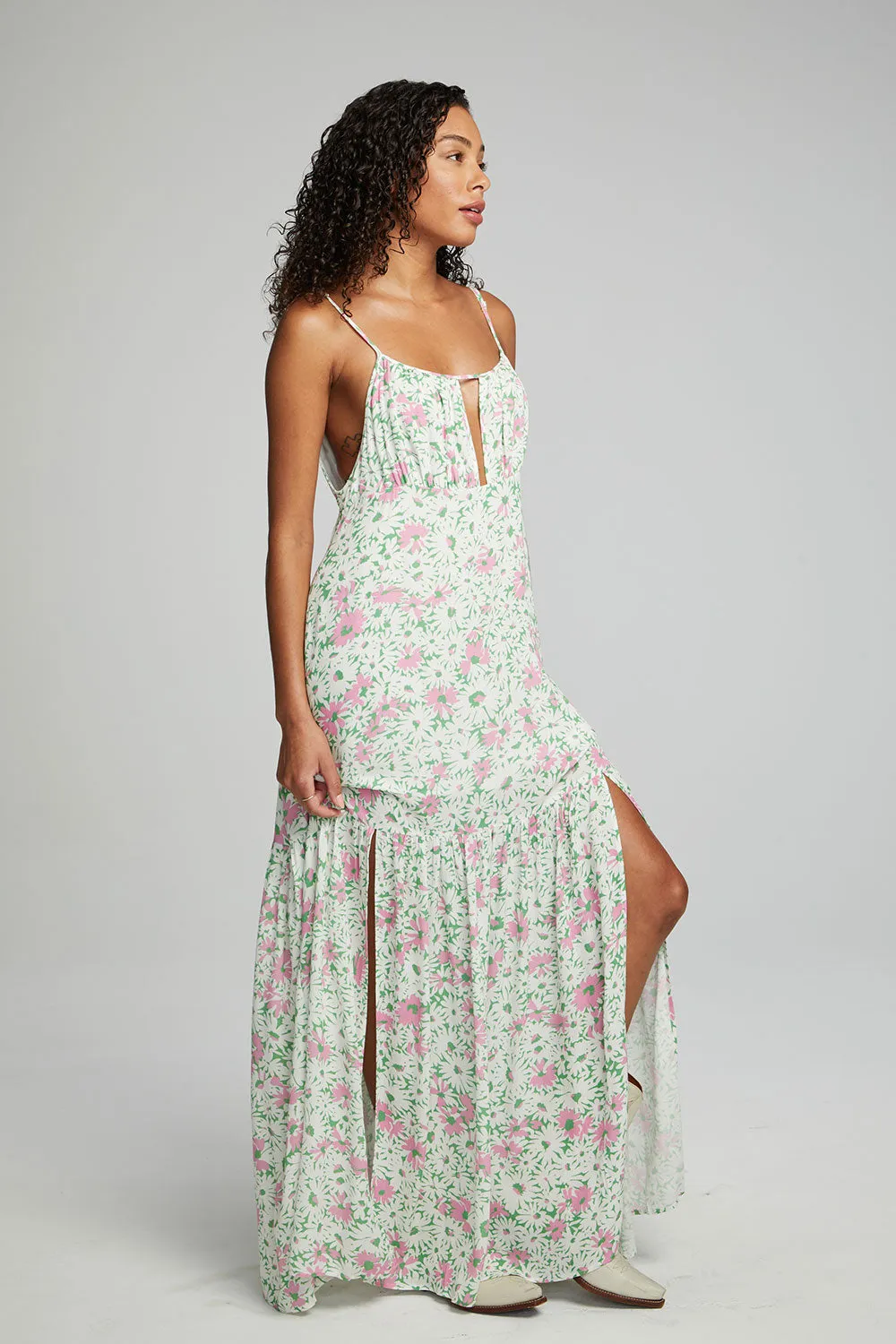 Seren Maxi Dress - Grass Daisy Floral