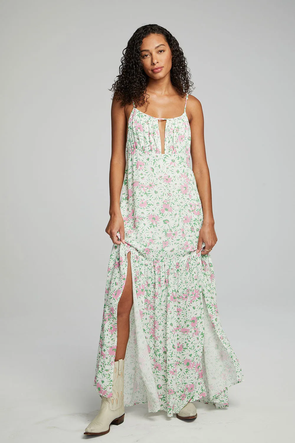 Seren Maxi Dress - Grass Daisy Floral