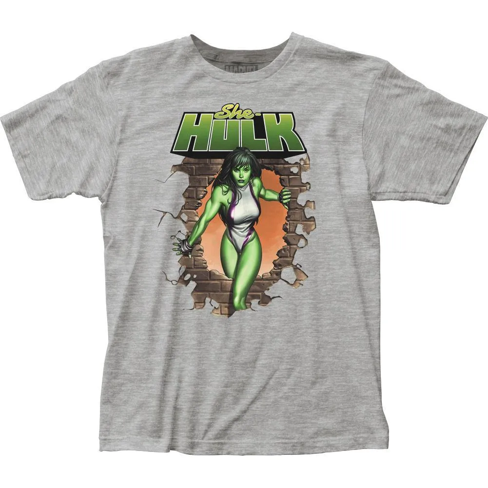 She-Hulk Bricks Marvel Comics Adult T Shirt