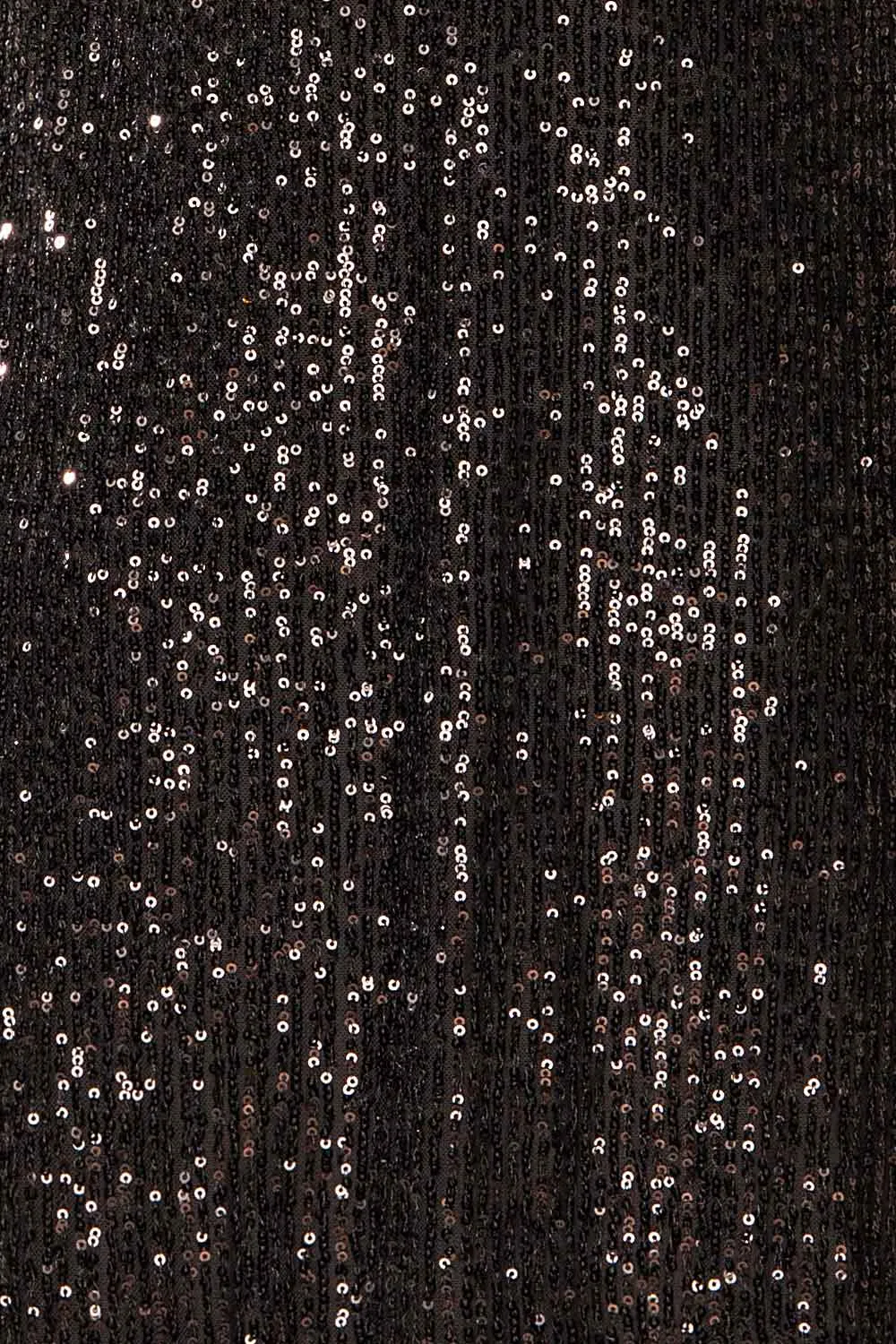 Singapour Black | Short Sequin Dress w/ High Neck