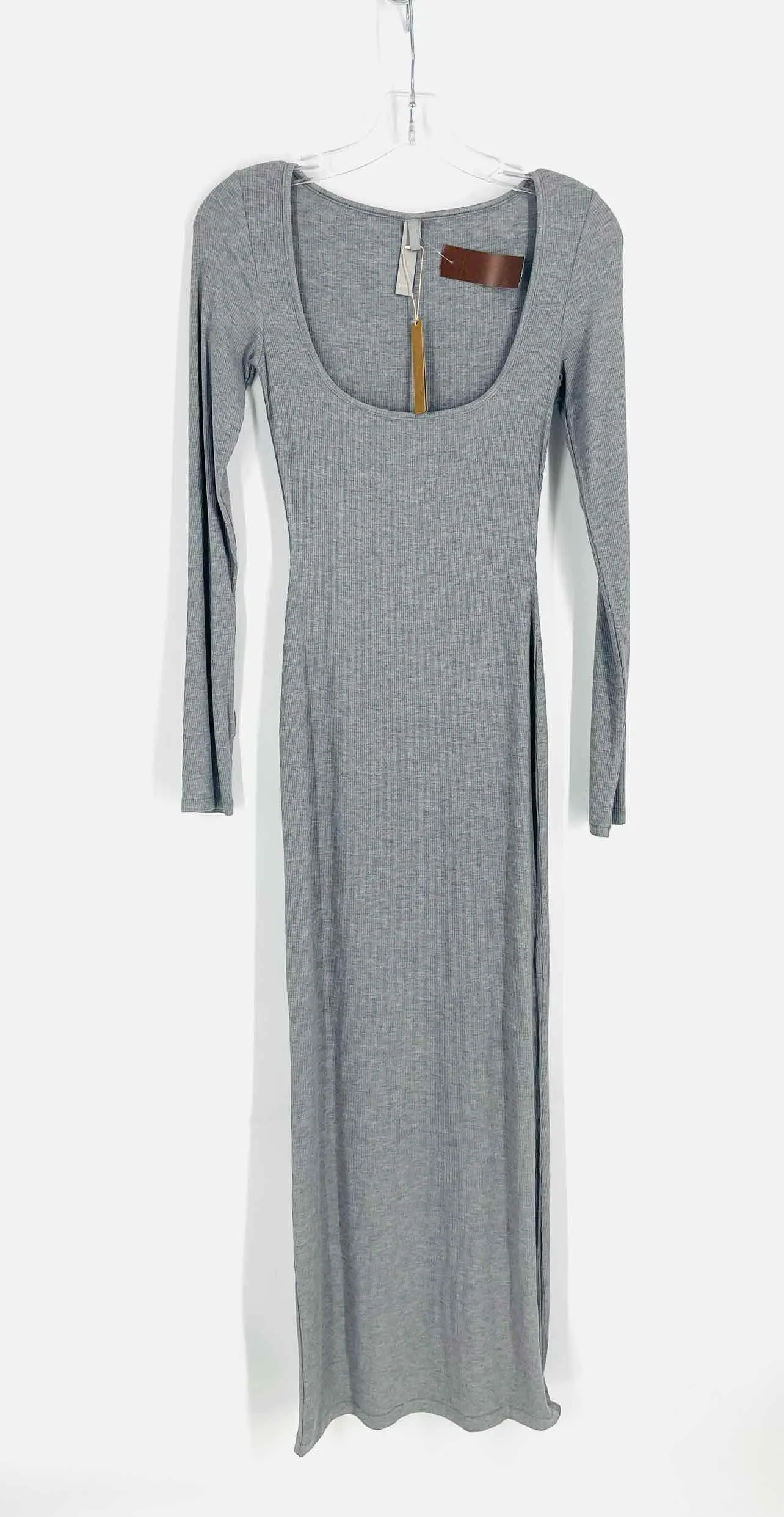 Skims Size S Heather Gray Ribbed Maxi NEW Dresses Dress