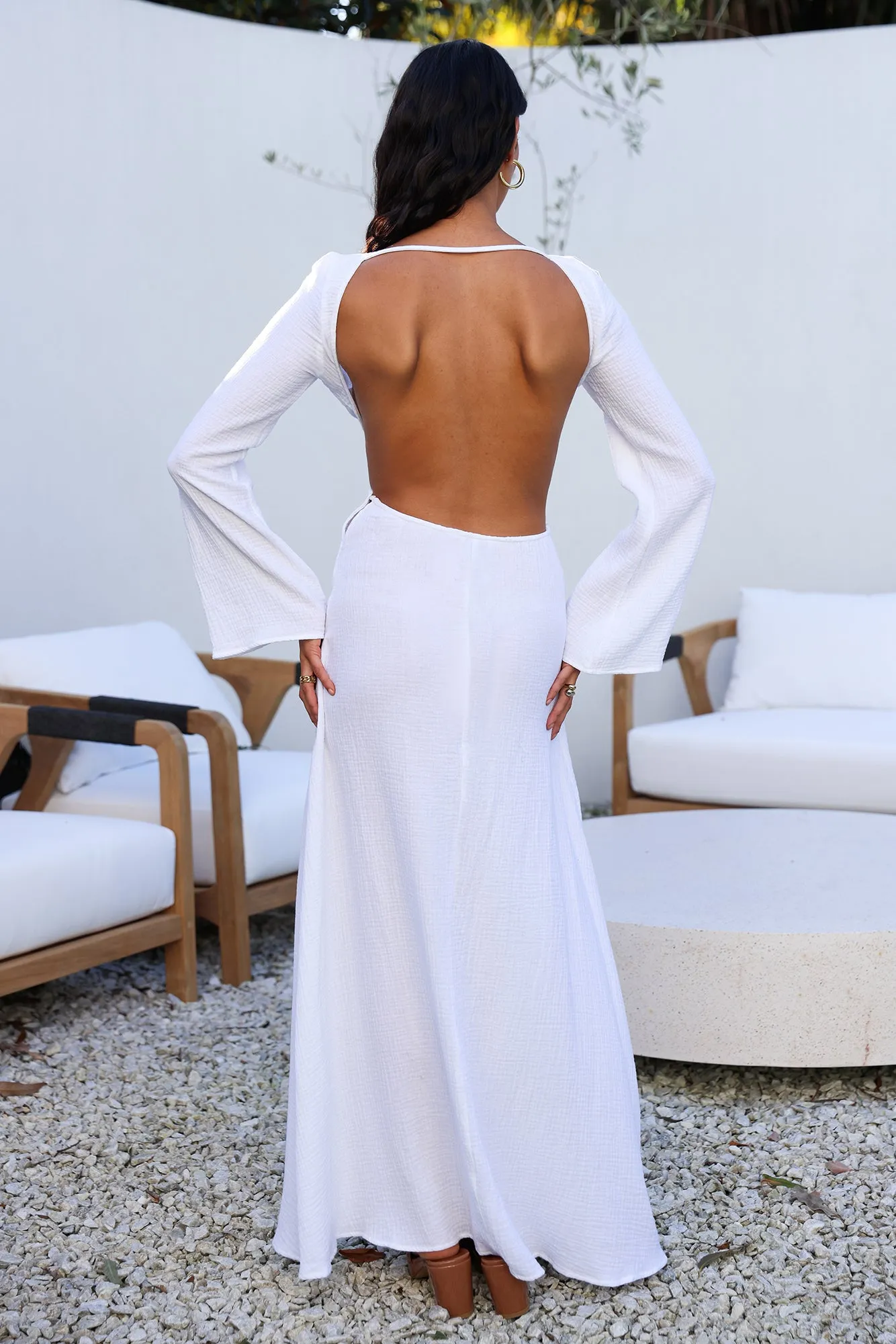 SNDYS Dahlia Maxi Dress White