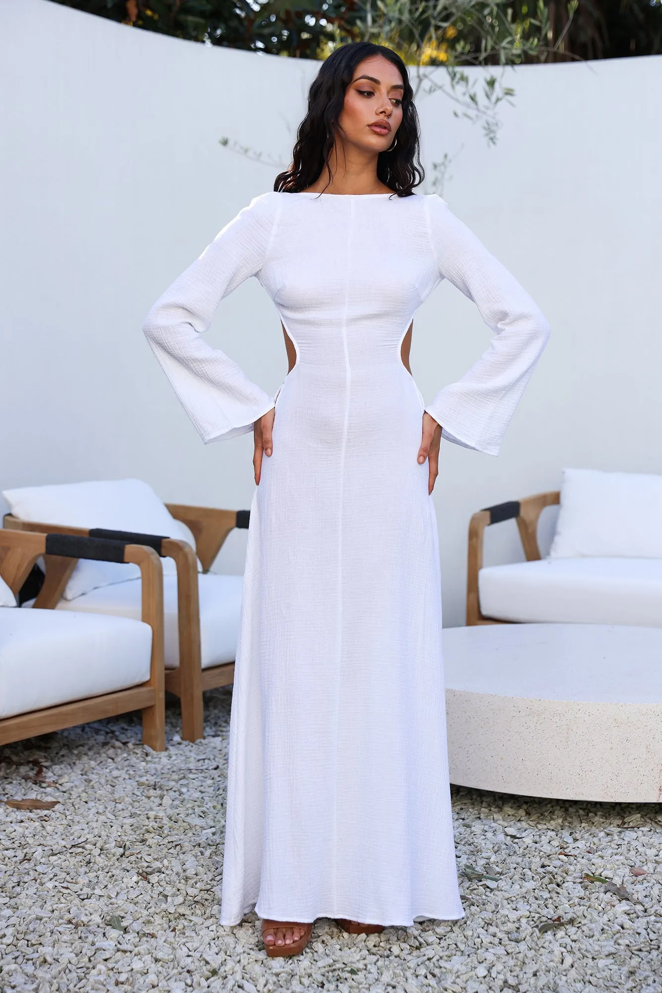 SNDYS Dahlia Maxi Dress White