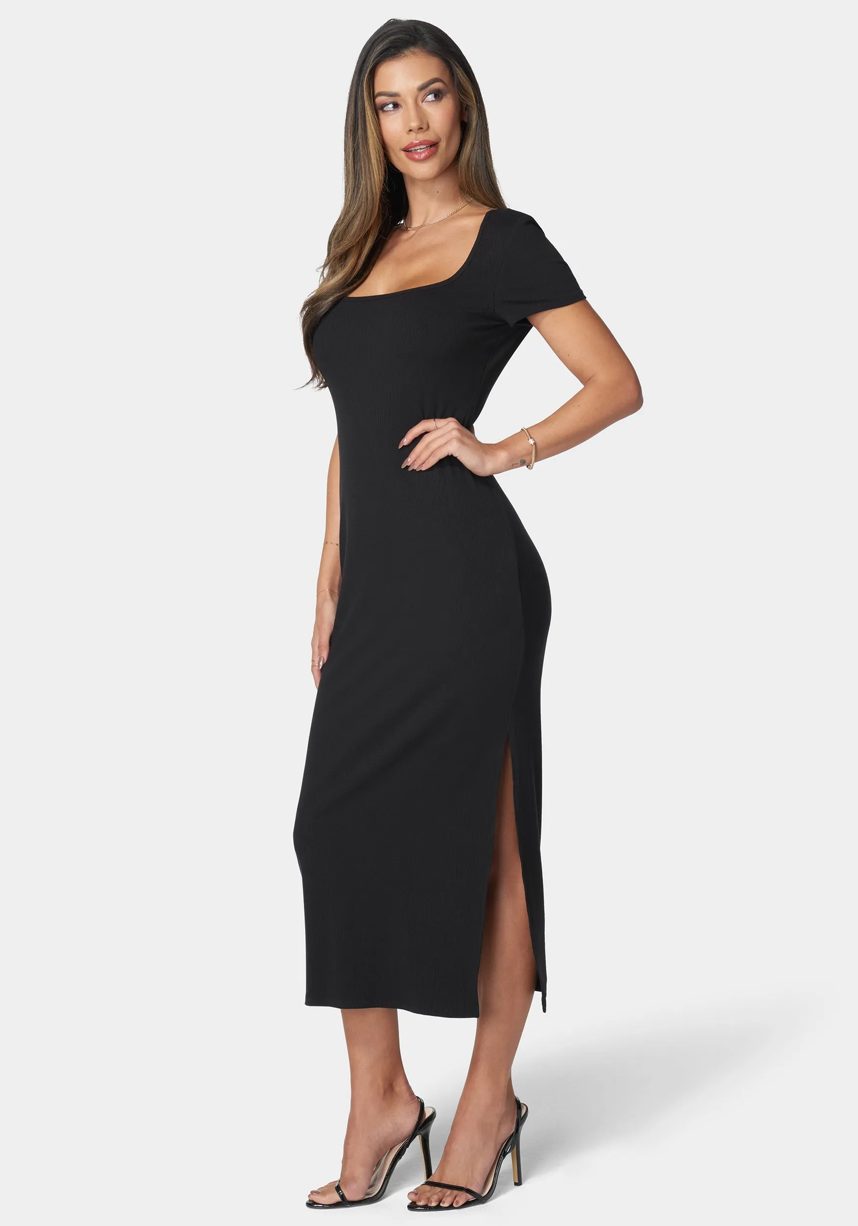 Square Neck Maxi T-Shirt Dress