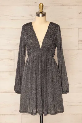 Starstruck | Short Sparkly Dress w/ V-Neckline