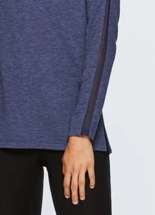 Studio French Terry Mesh Detail Tunic Sweatshirt