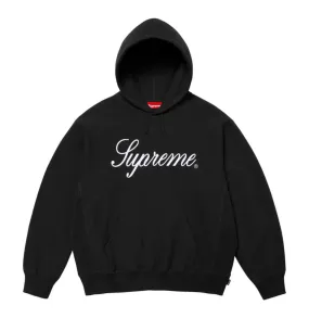 Supreme Embroidered Script Hoodie Black