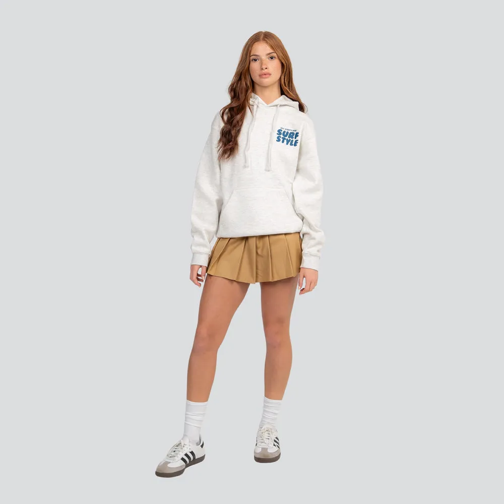 Surf Style Puff Fleece Pullover Hoodie