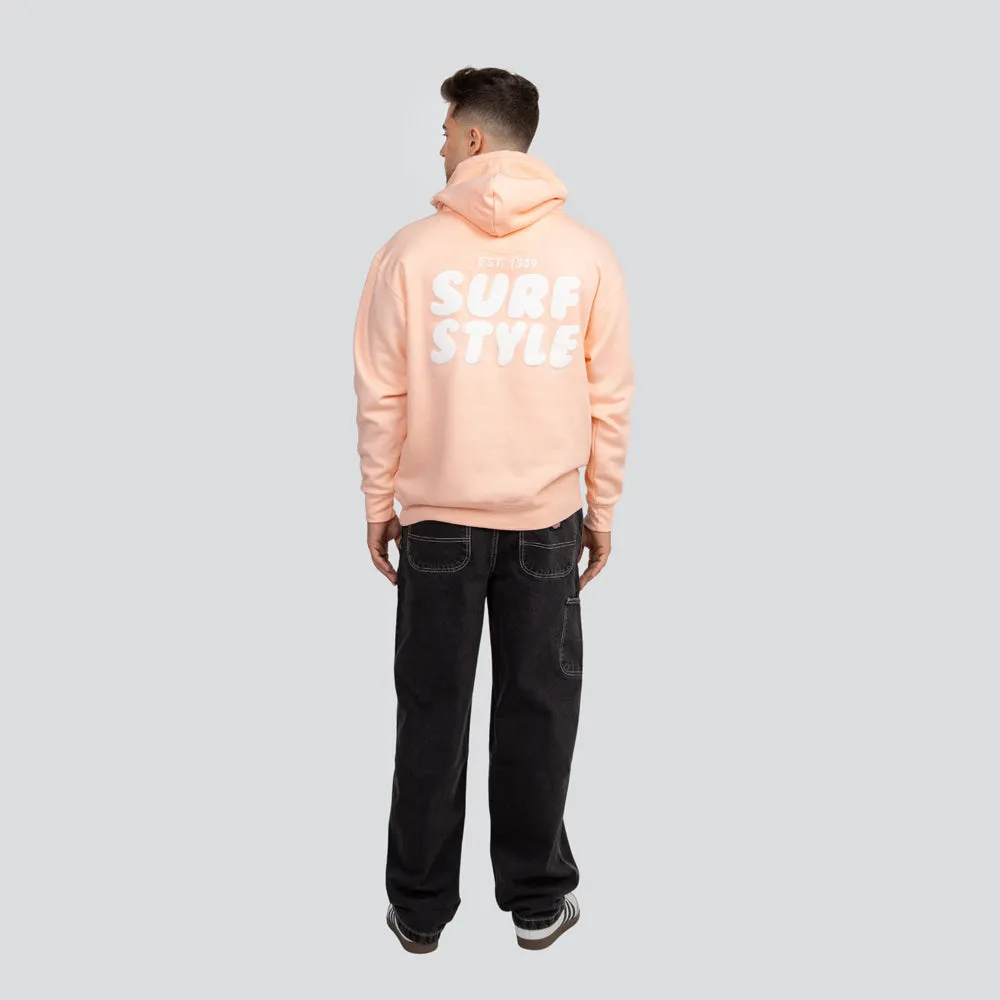 Surf Style Puff Fleece Pullover Hoodie