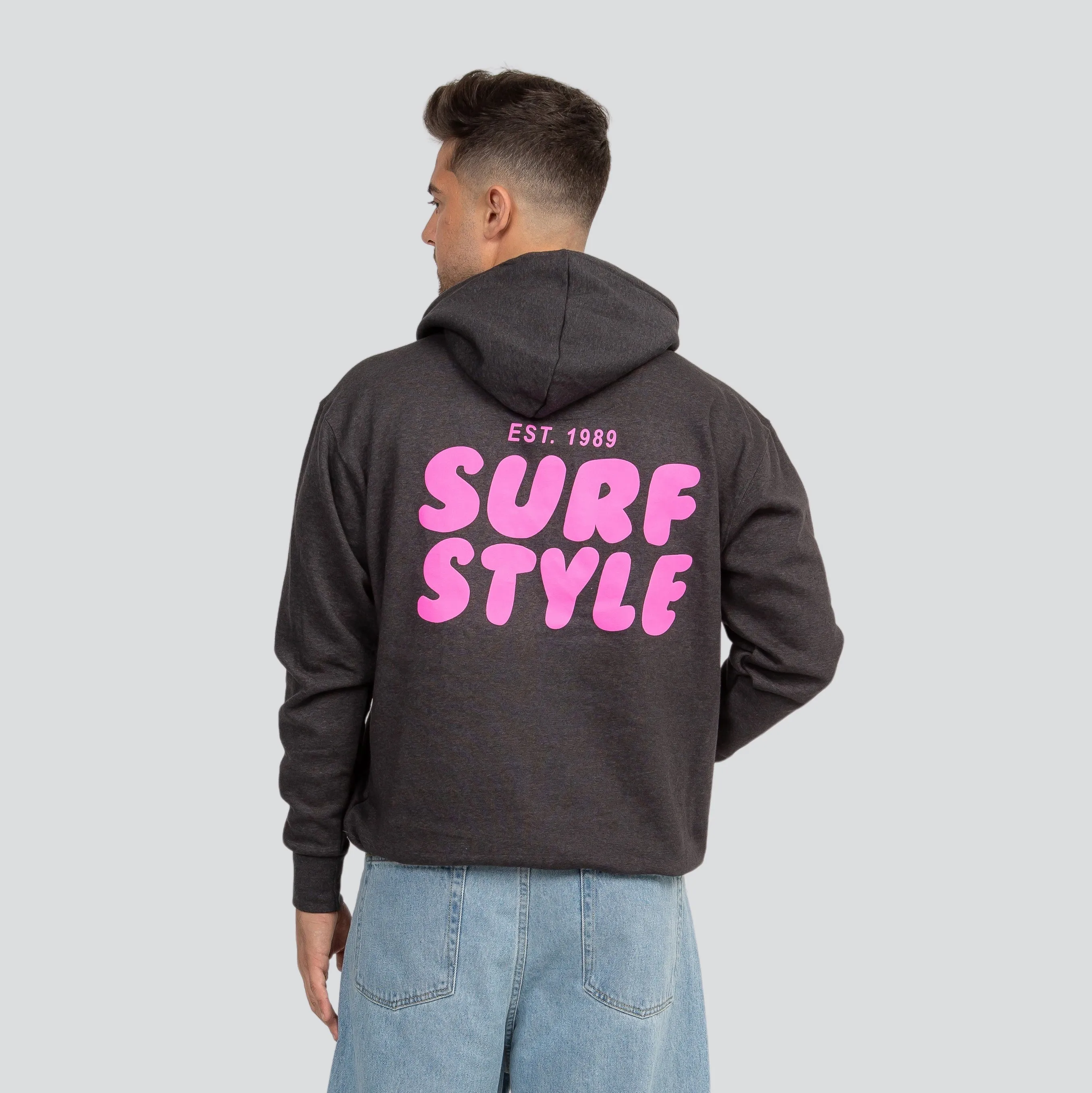 Surf Style Puff Fleece Pullover Hoodie