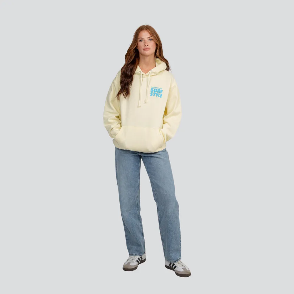 Surf Style Puff Fleece Pullover Hoodie