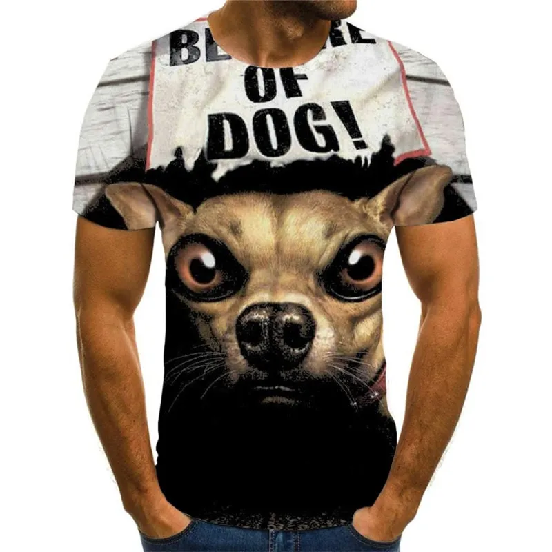 t shirt dog Puppy Cute animal Casual Cool men outfits big Smart dogs