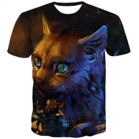 t shirt kitten cat Casual Casual men pet art costume