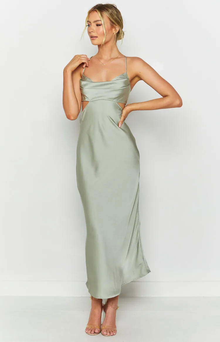 Taleah Cut Out Maxi Dress Sage