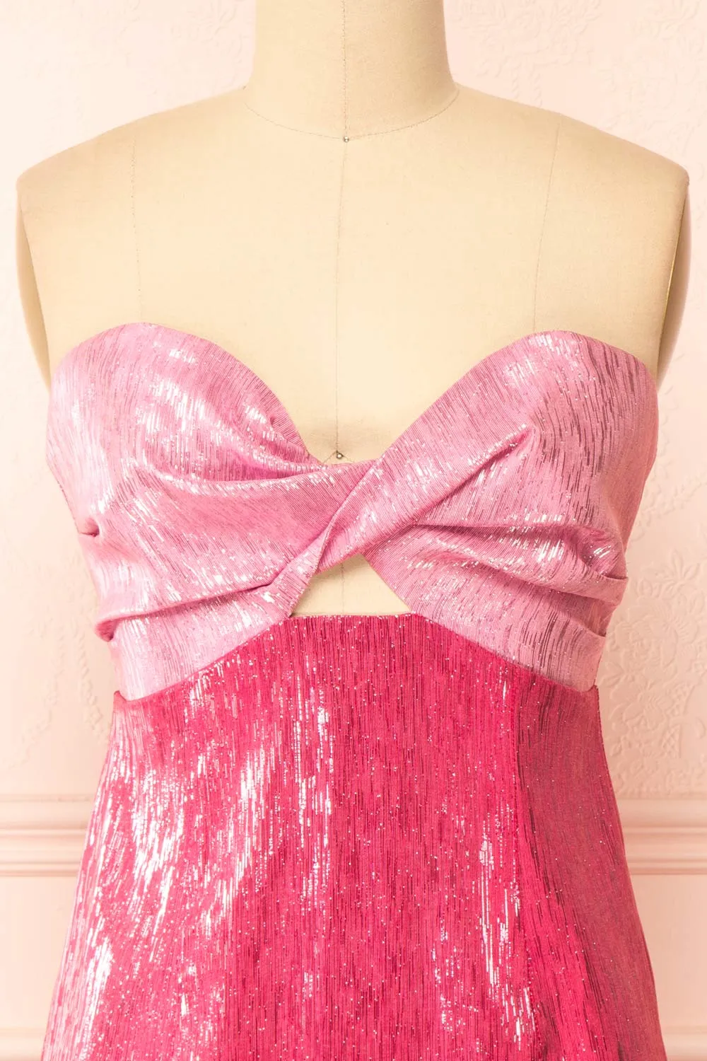 Talitha | Short 2-Toned Shimmery Pink Dress