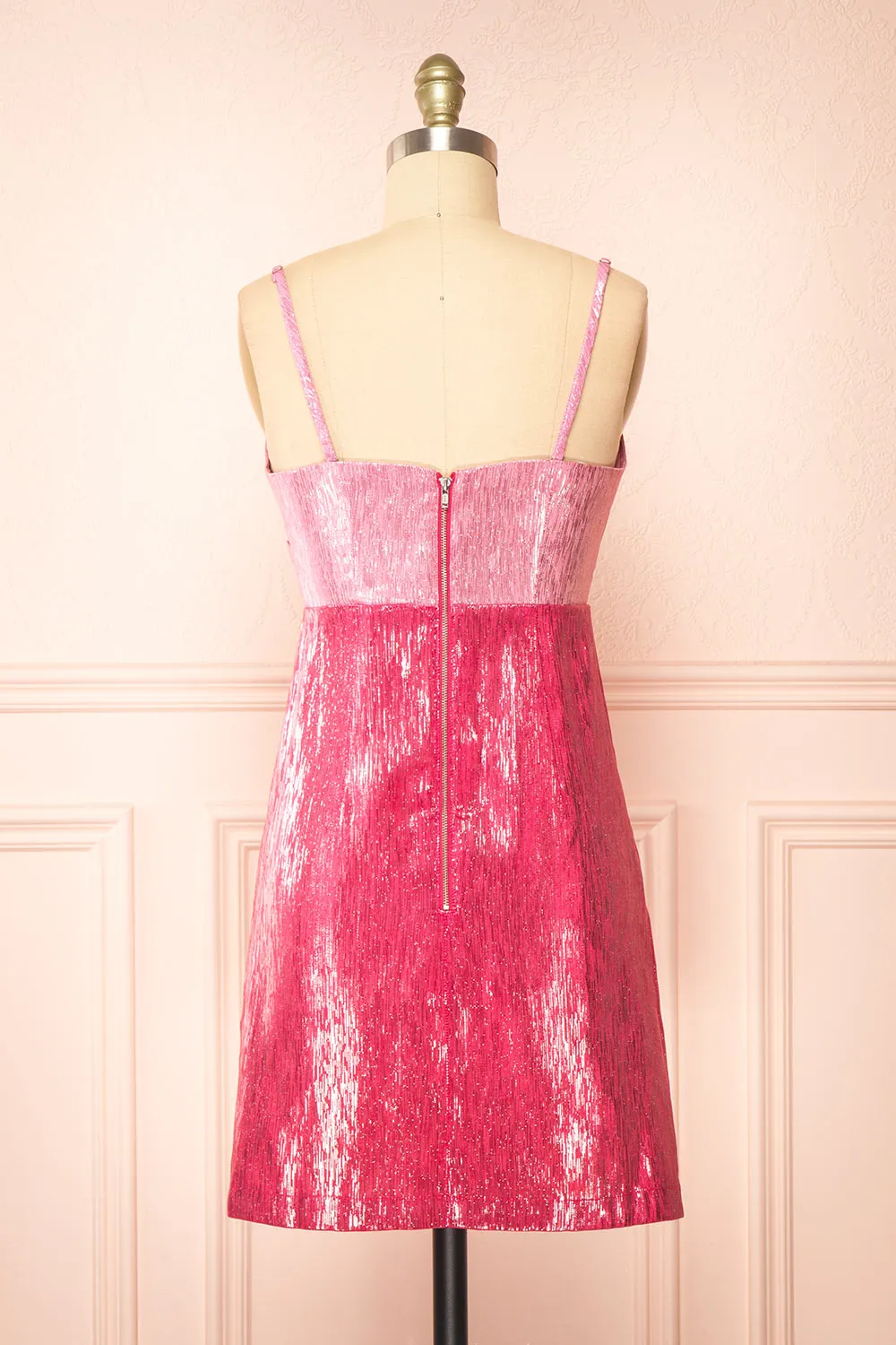 Talitha | Short 2-Toned Shimmery Pink Dress