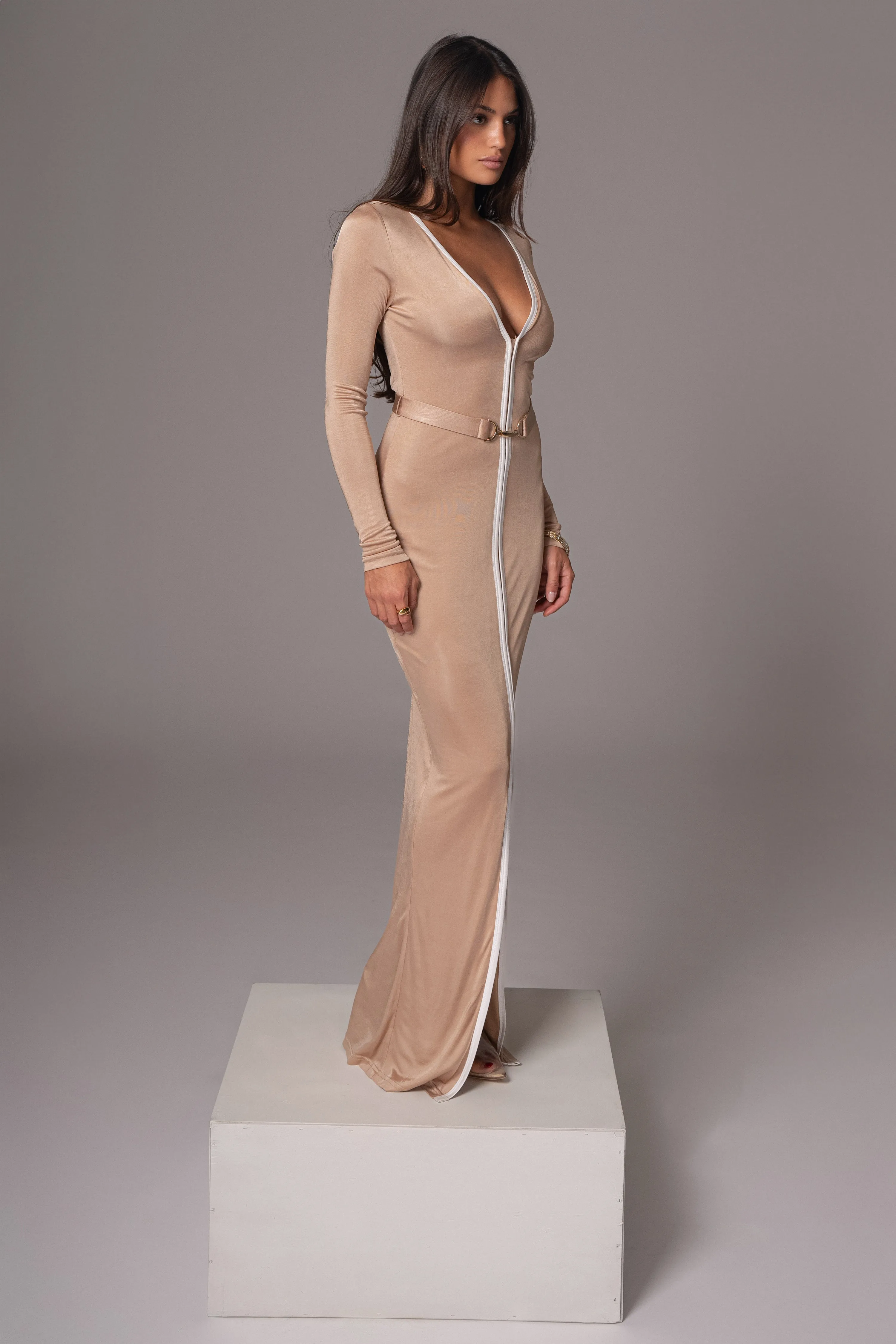 Tan Juki Maxi Dress