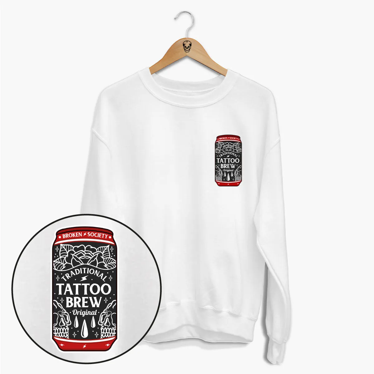 Tattoo Brew Front Print Sweatshirt (Unisex)