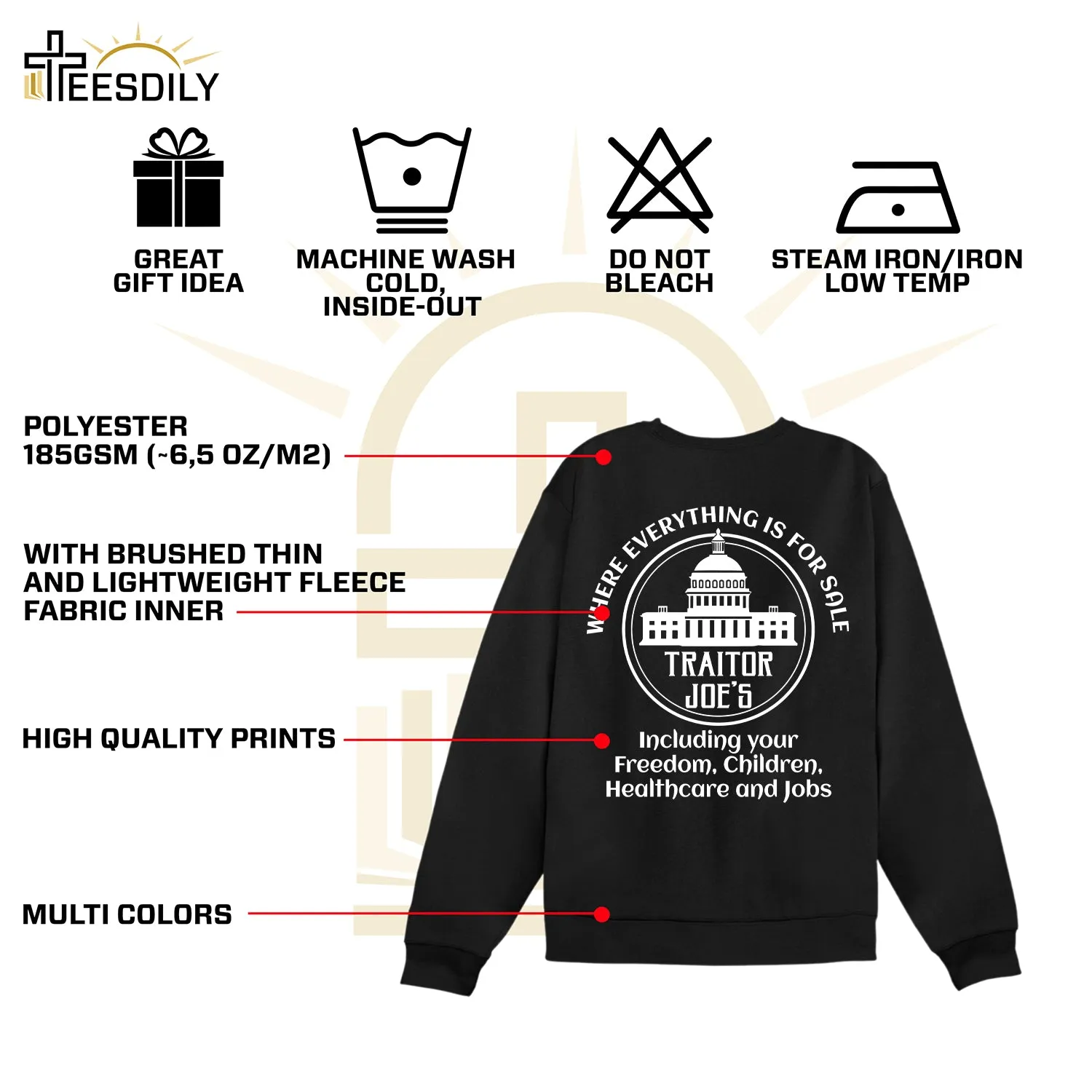 Teesdily | Freedom For Sale, Healthcare, Jobs, Children's Rights T-shirt, Where Everything Is For Sale Shirt Sweatshirt Hoodie Mug, Trending Shirt