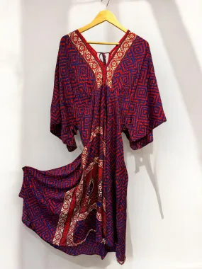 Thalia Dress - Recycled Sari  - Plus Size