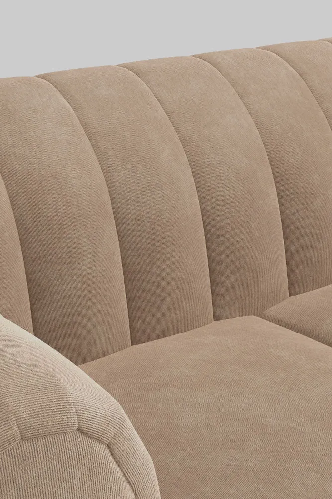 The Bowie Medium Sofa In Luxe Needlecord Velvet Natural Whisper