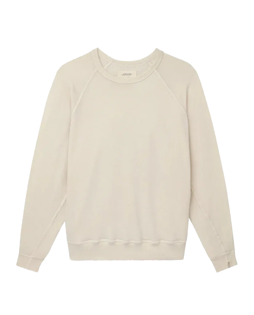 The College Sweatshirt. Solid -- Washed White