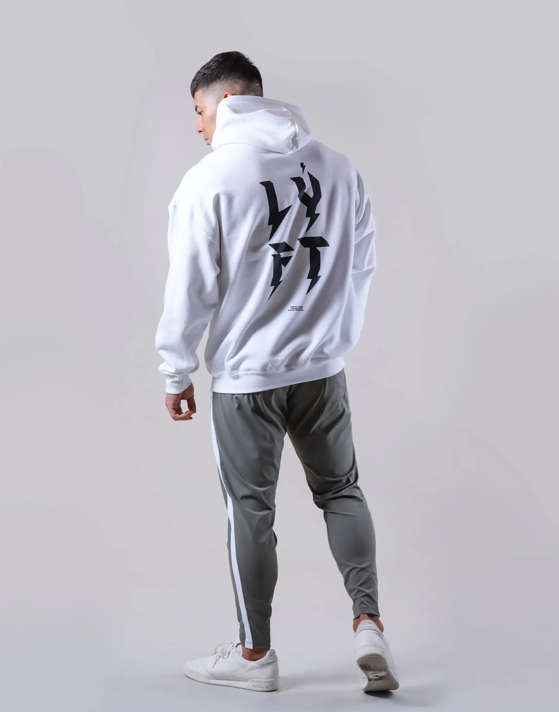 Thunder Logo Pullover Hoodie - White