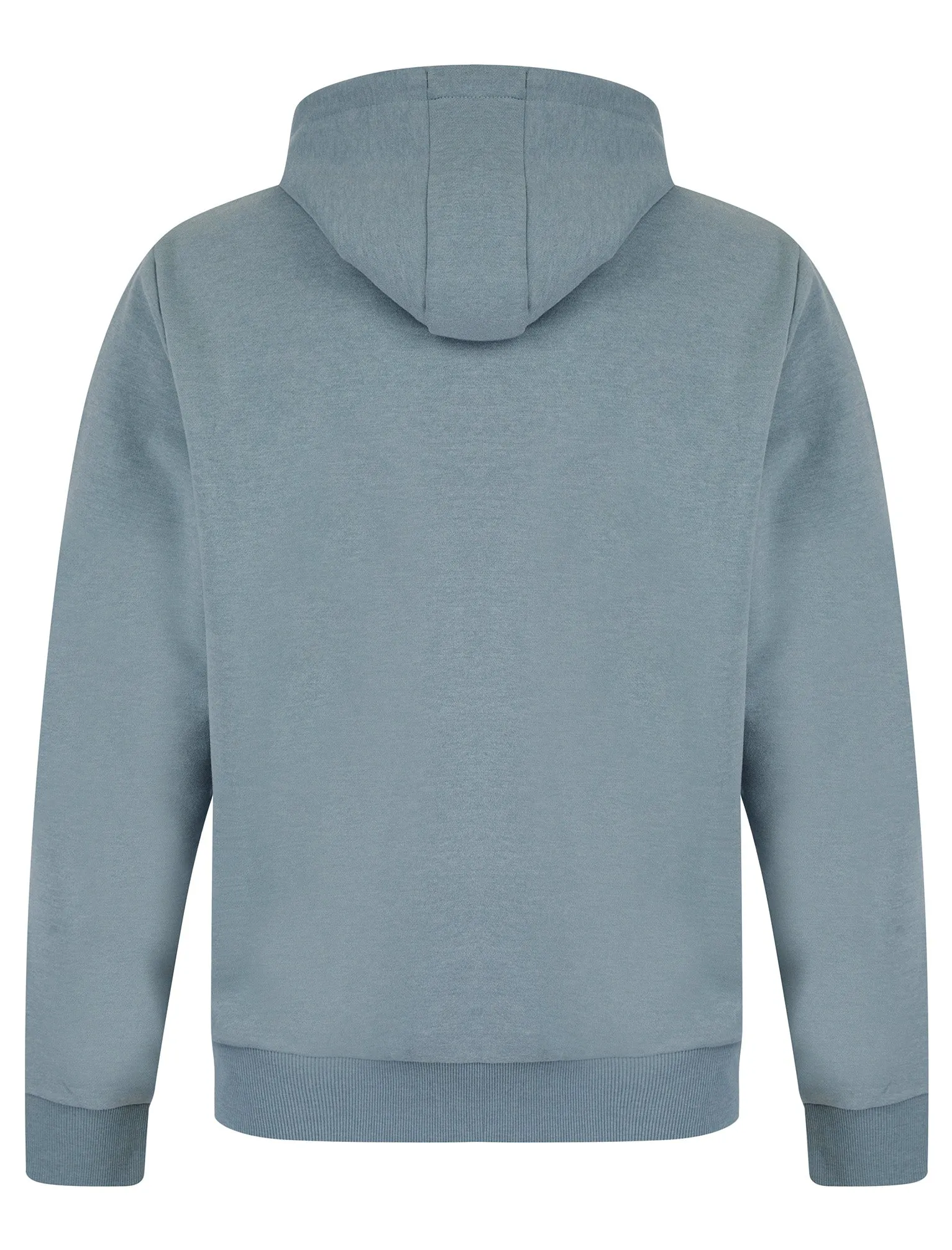 Tides Embossed Motif Brushback Fleece Pullover Hoodie in Cool Grey - Tokyo Laundry