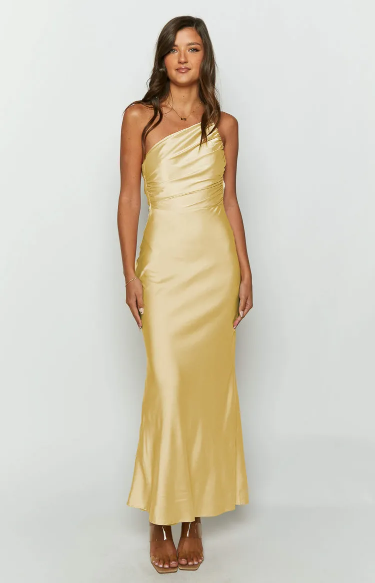 Tina Yellow Formal Maxi Dress