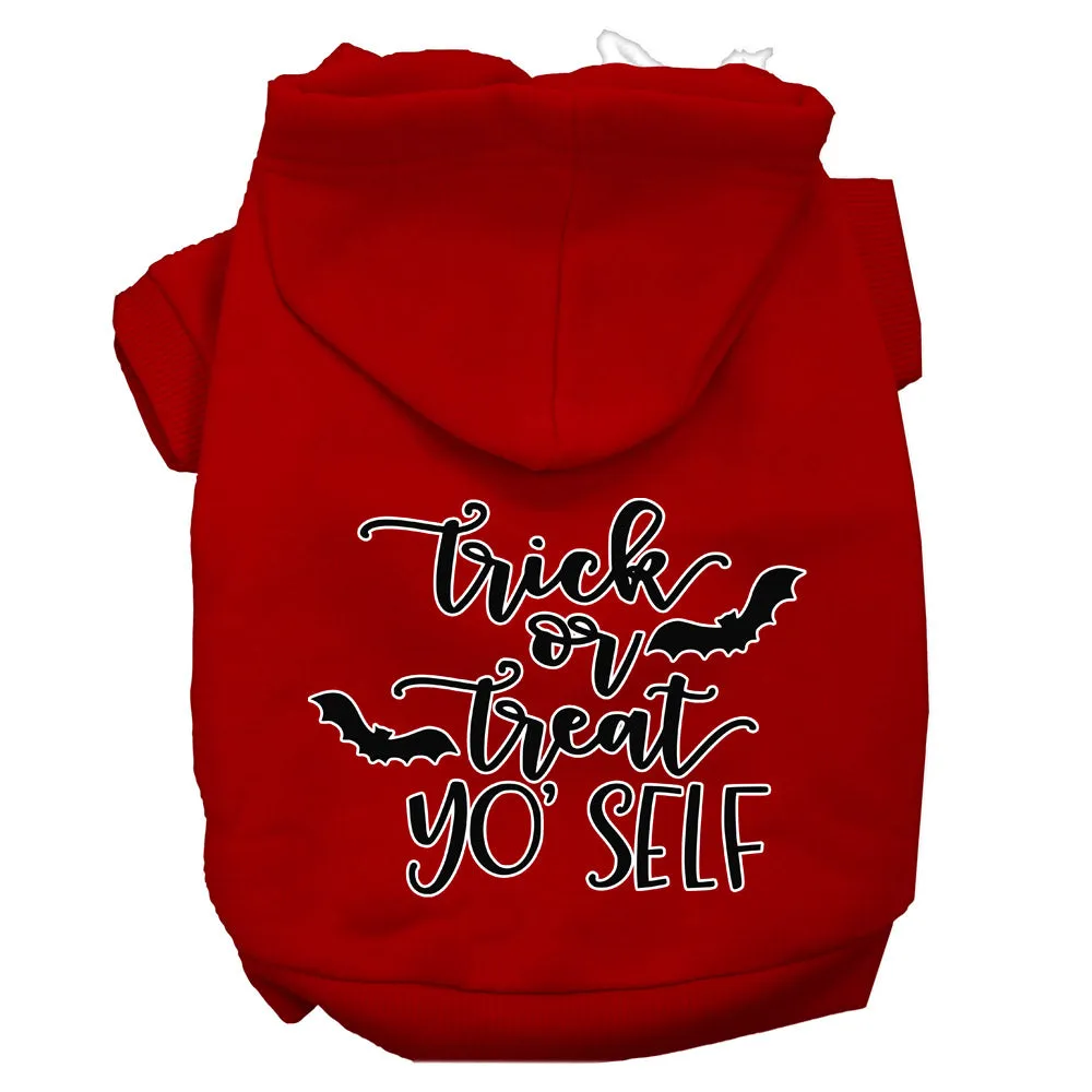 Trick Or Treat Yo' Self Screen Print Dog Hoodie Red Xxl