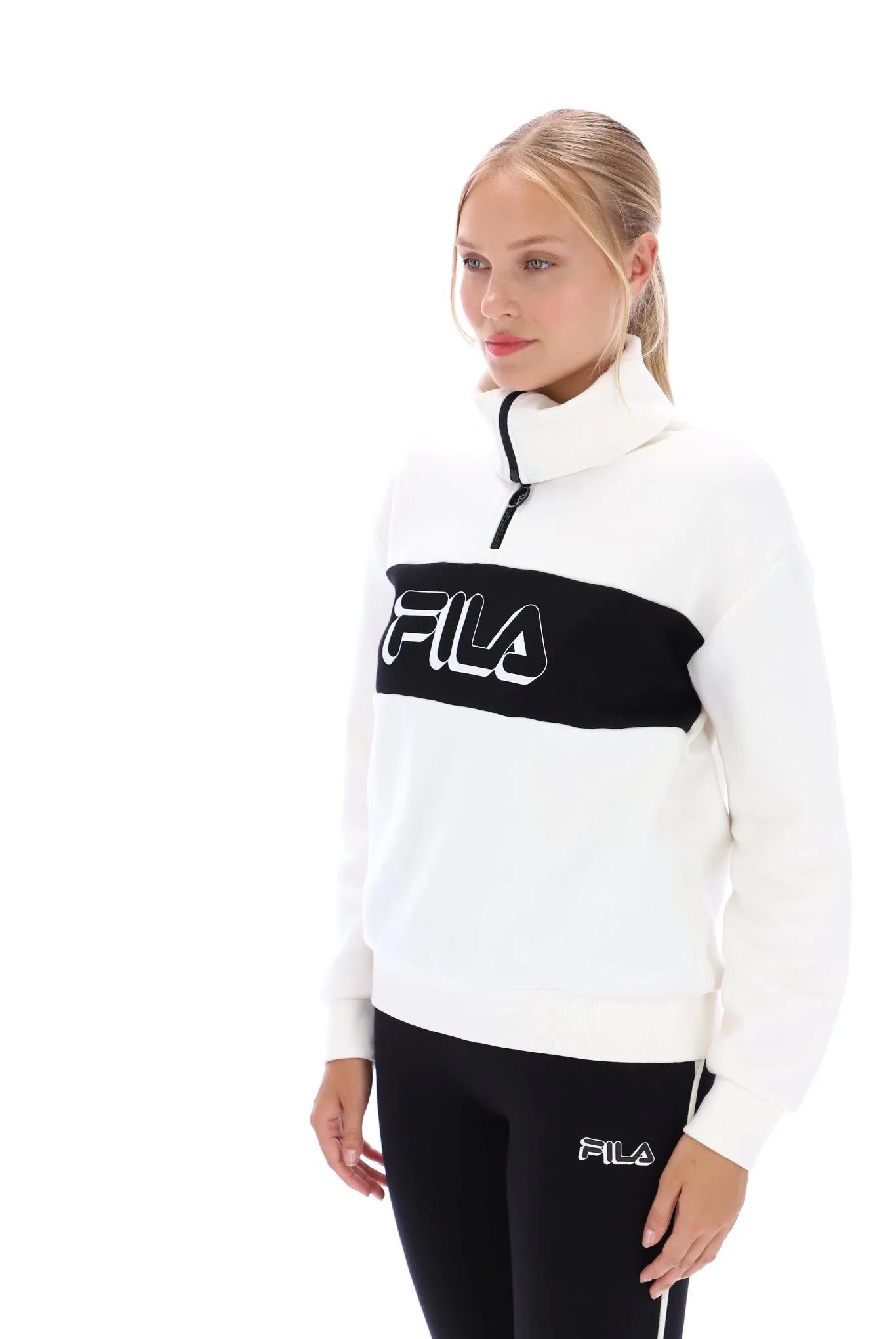 Trofana Wide Neck 1/4 Zip Sweatshirt