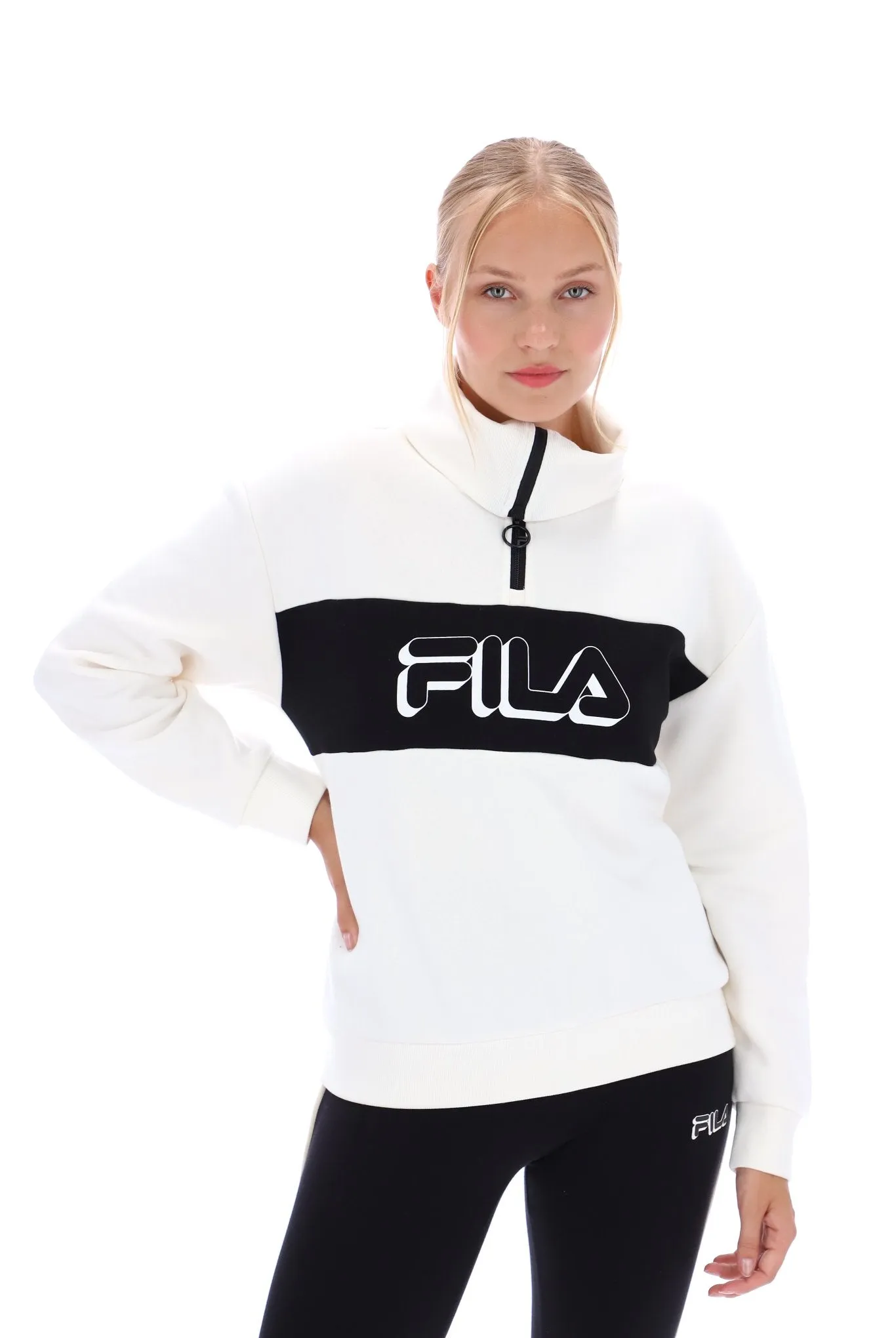 Trofana Wide Neck 1/4 Zip Sweatshirt