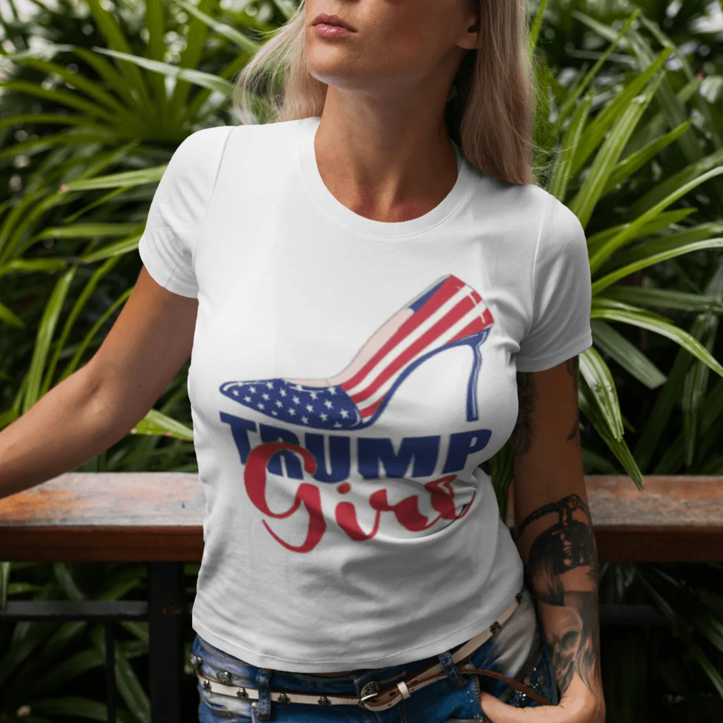 Trump Girl Tshirt Short Sleeve 100% Cotton Crew Neck Top