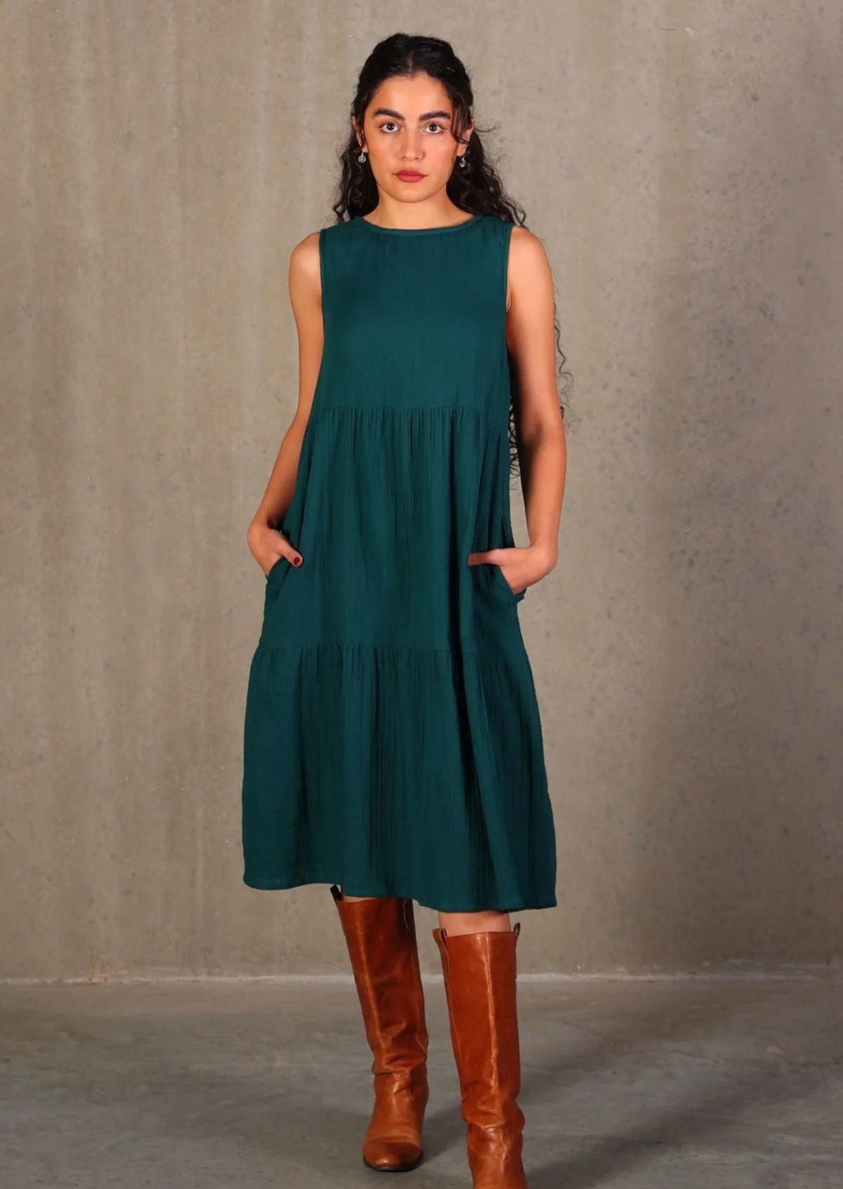 Tully Dress Deep Teal