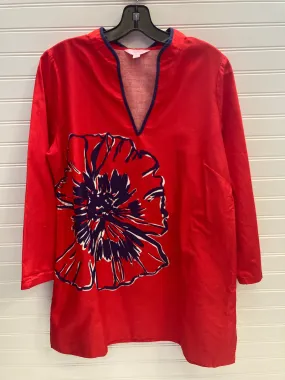 Tunic Designer By Lilly Pulitzer In Blue & Red & White, Size: L