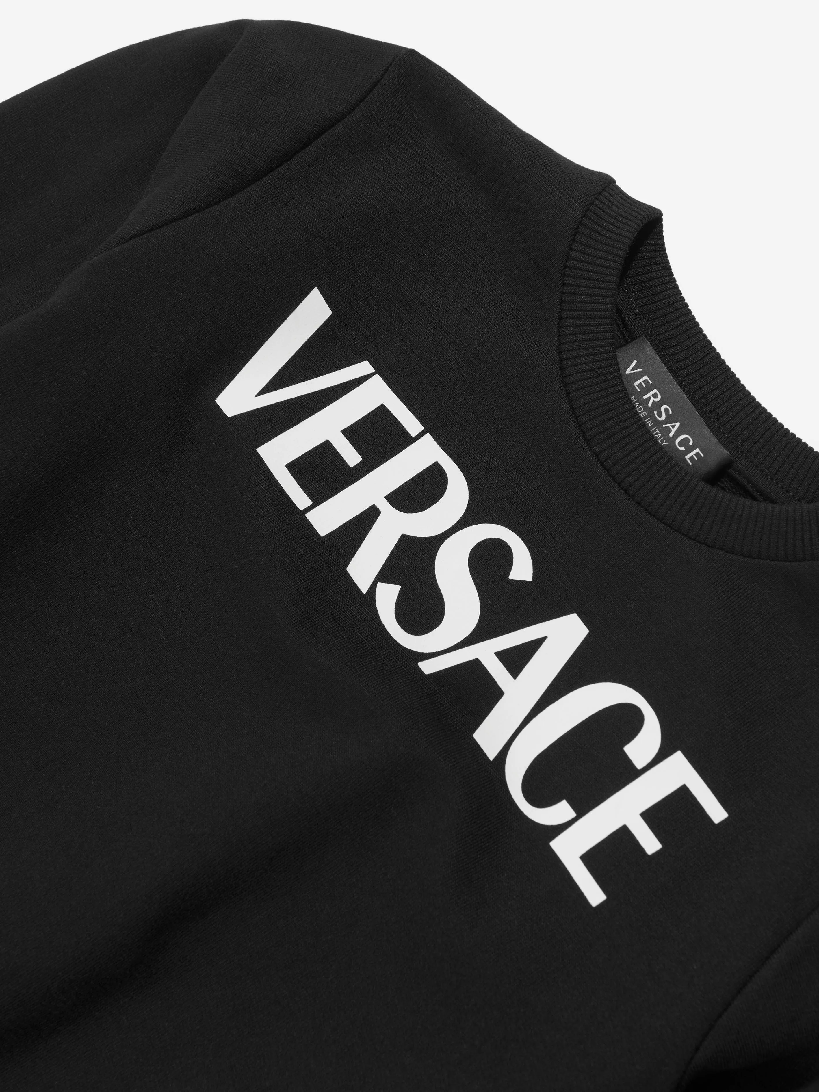 Versace Boys Logo Sweatshirt in Black