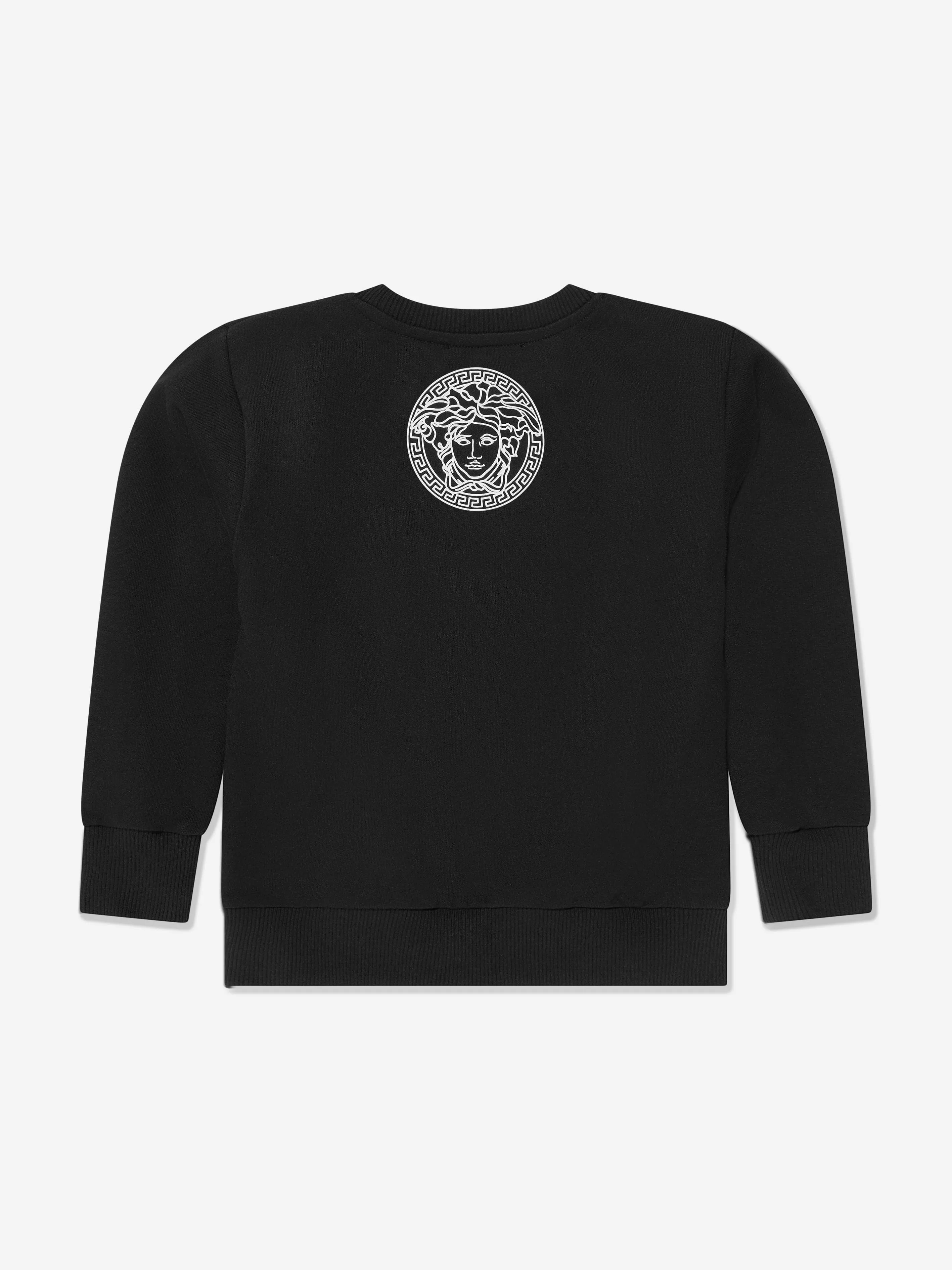 Versace Boys Logo Sweatshirt in Black