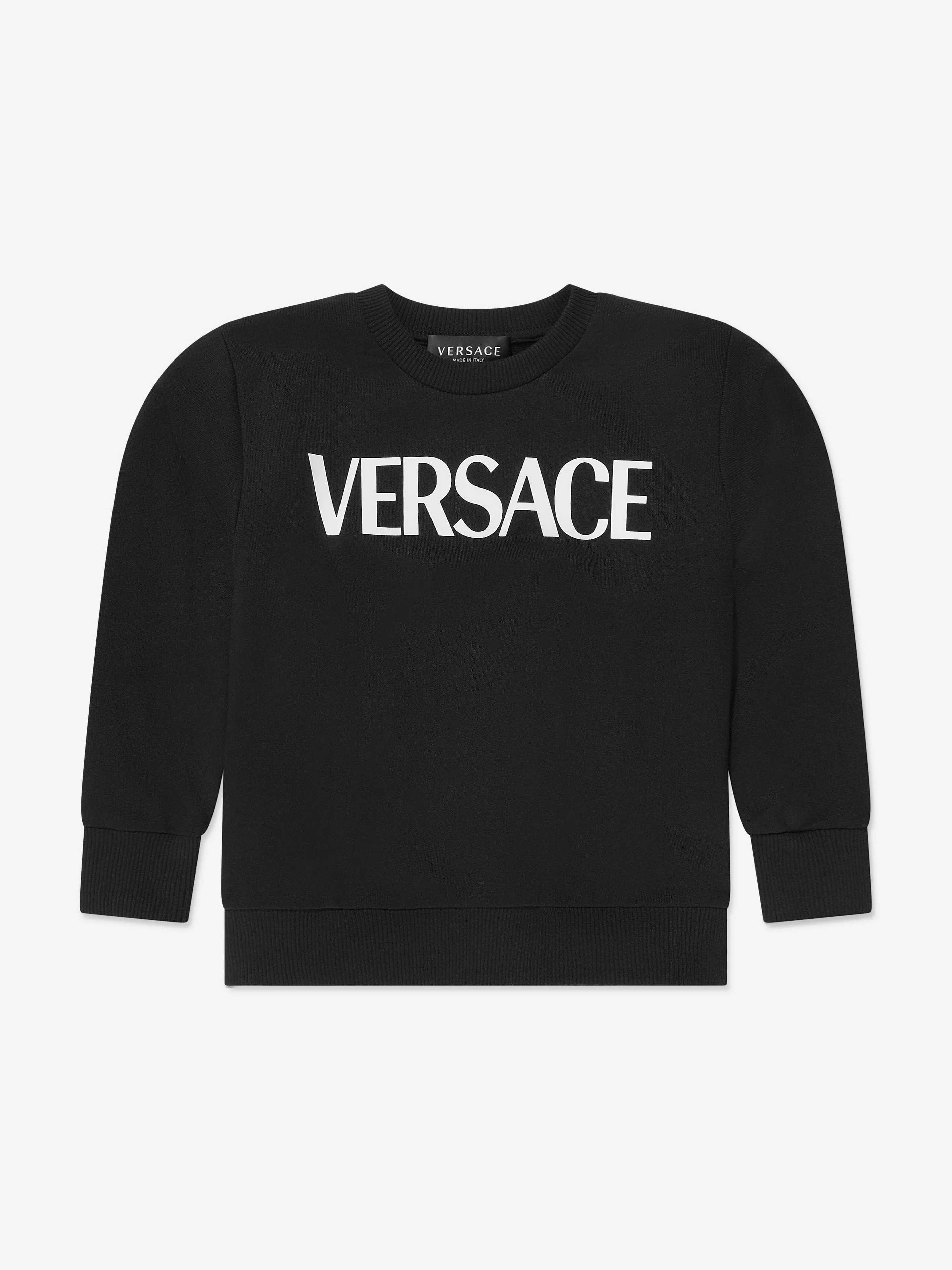 Versace Boys Logo Sweatshirt in Black