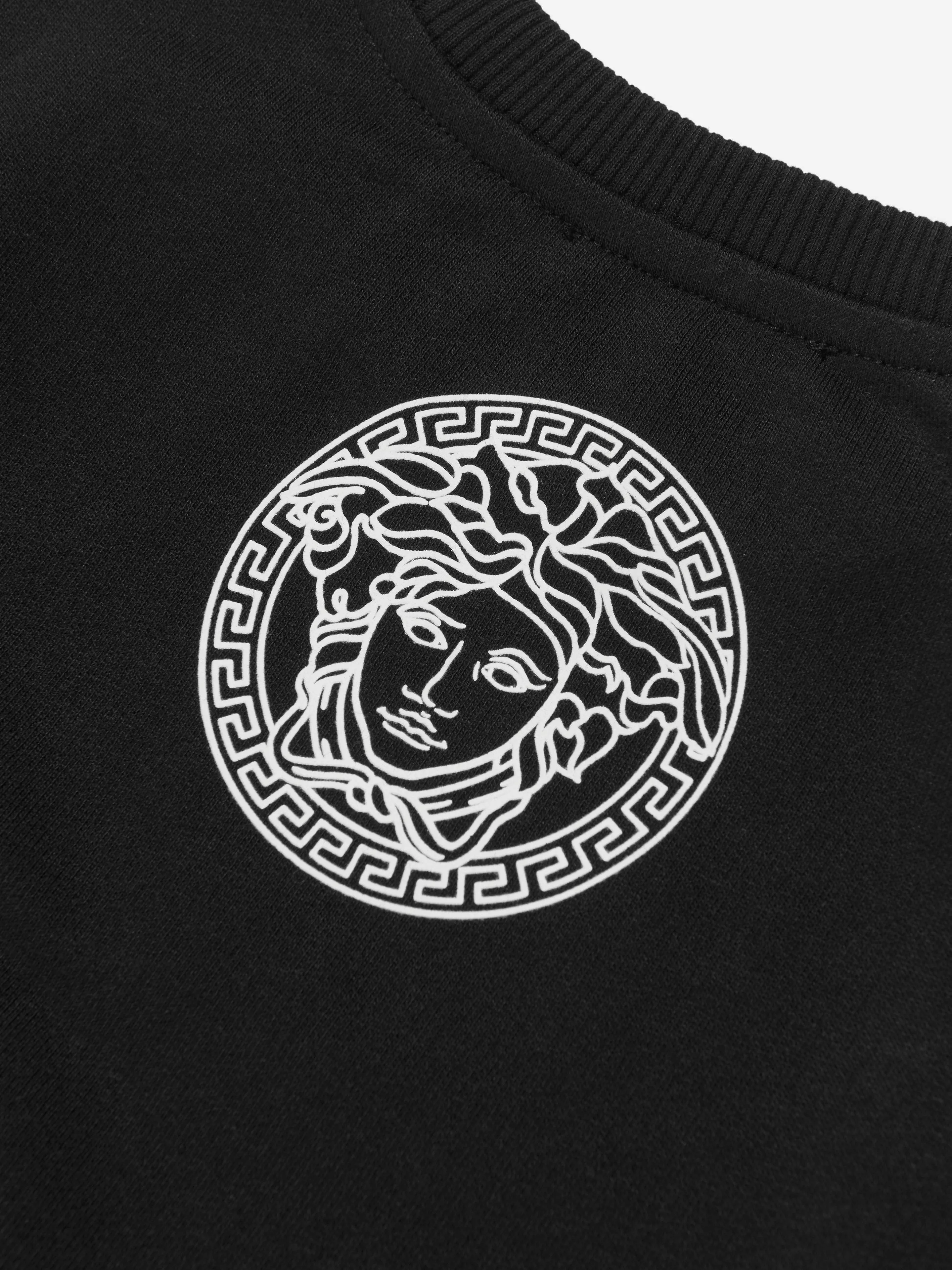 Versace Boys Logo Sweatshirt in Black