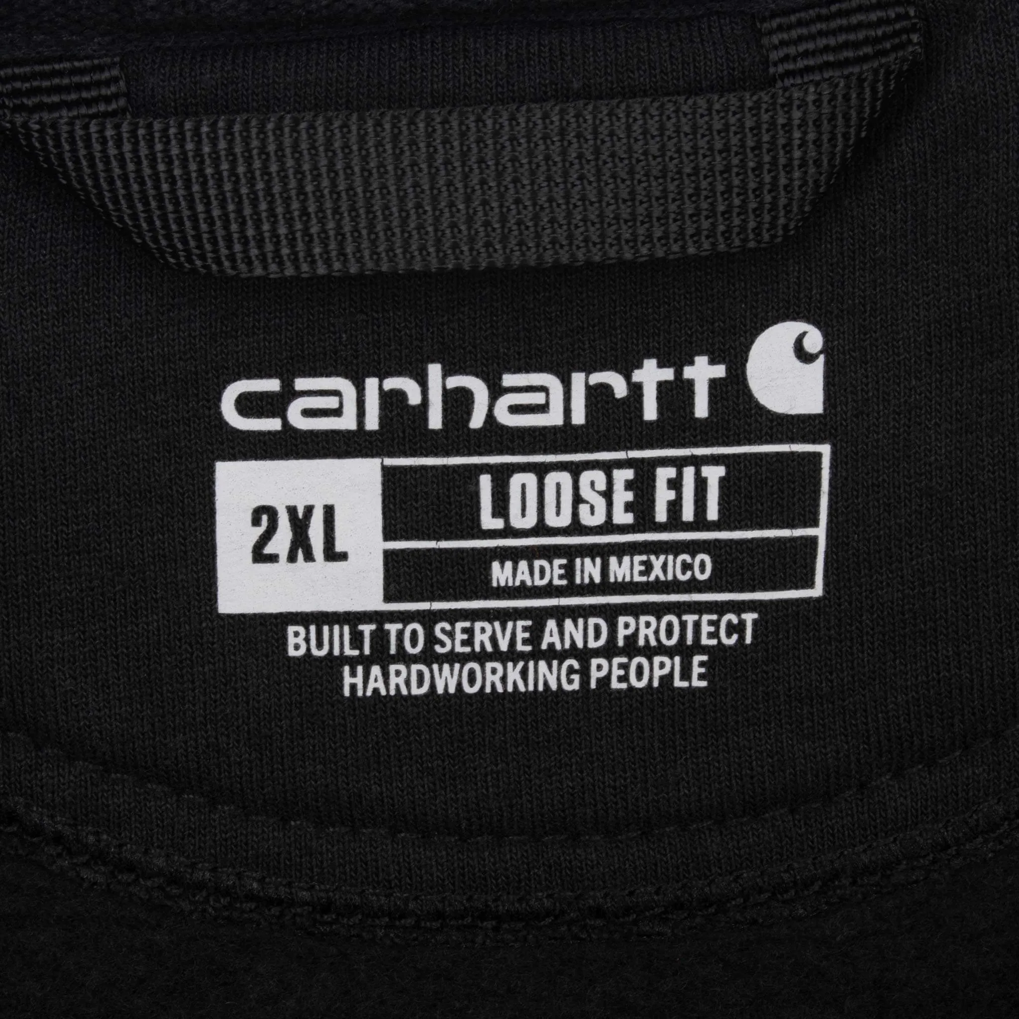 VINTAGE CARHARTT BLACK POCKET CREWNECK SWEATSHIRT 2XL