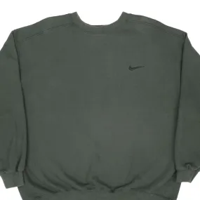 VINTAGE NIKE CLASSIC SWOOSH PINE GREEN SWEATSHIRT 1990S SIZE XL MADE IN USA