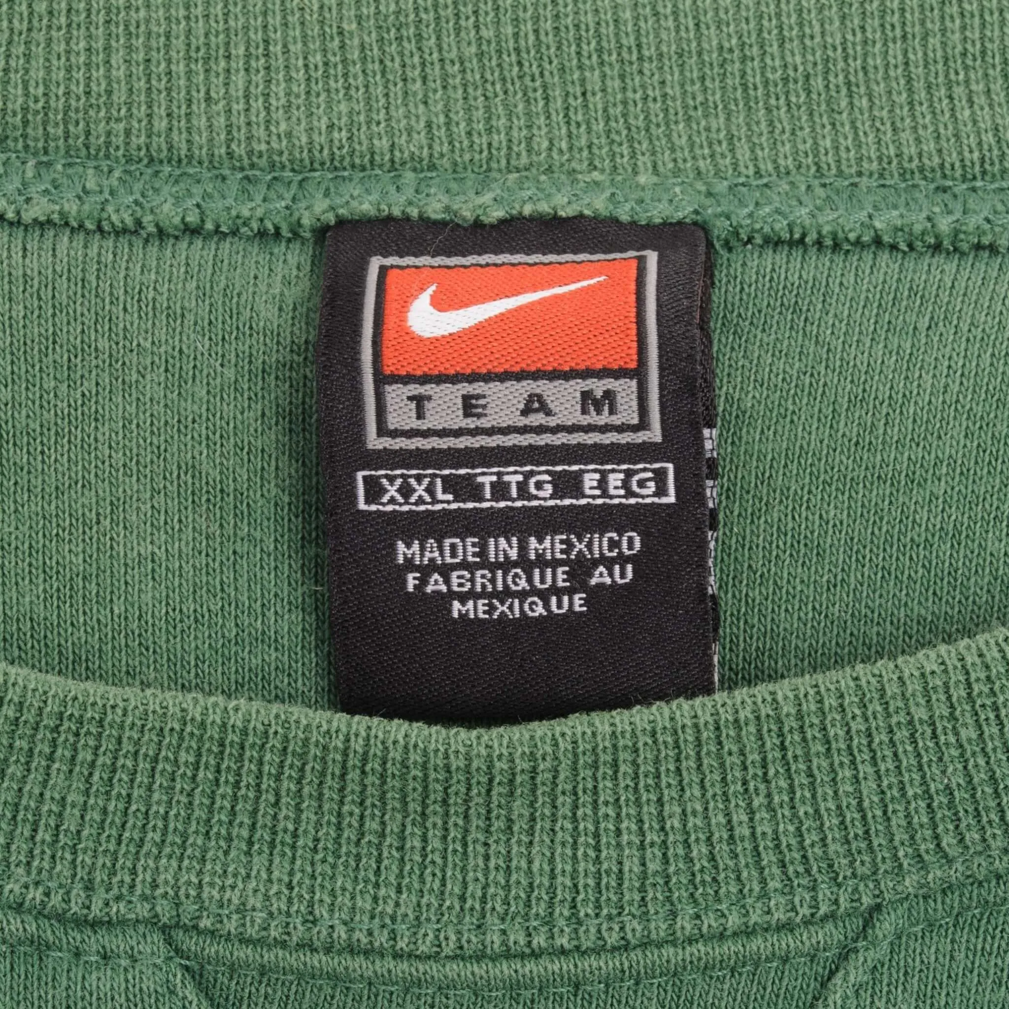 VINTAGE NIKE SWOOSH GREEN SWEATSHIRT 1990S SIZE 2XL